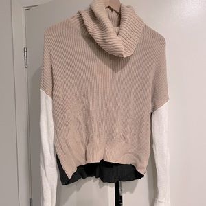 NWT Spendid color block turtleneck sweater